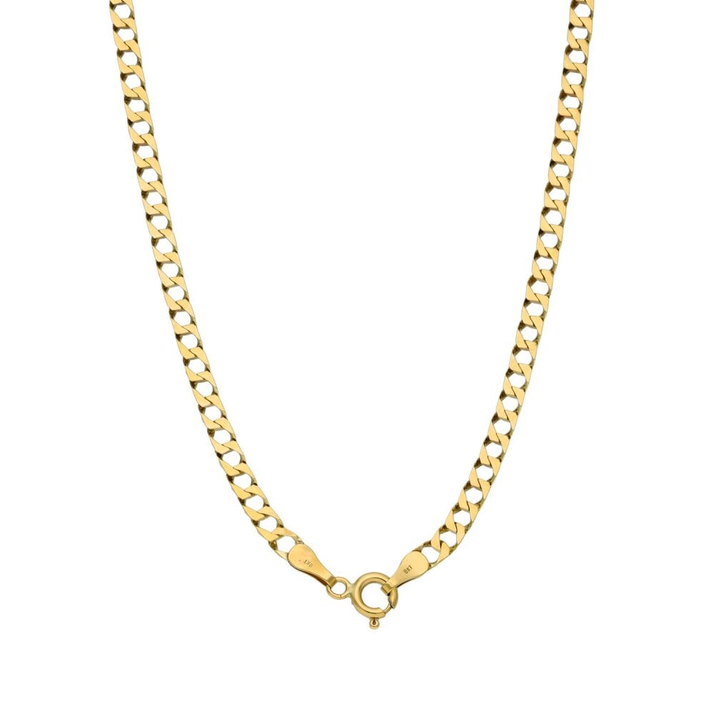 9ct Yellow Gold Curb Chain - 18" - 6.6g