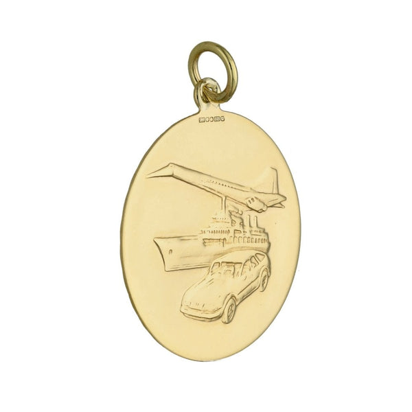 Gents 9ct Yellow Gold St. Christopher Pendant - 3.0g