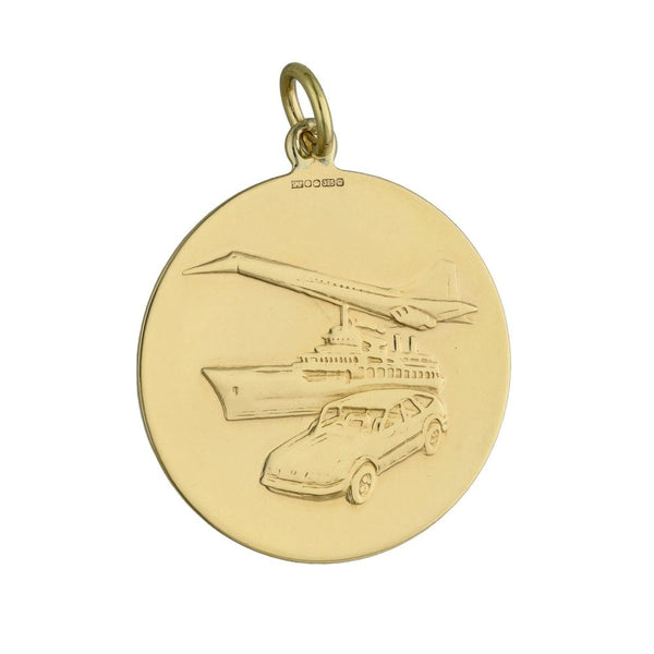 Gents 9ct Yellow Gold St. Christopher Pendant - 3.0g