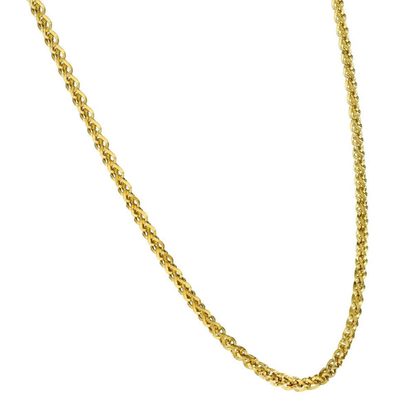Ladies 9ct Yellow Gold Open Spiga Necklace - 20" - 3.9g