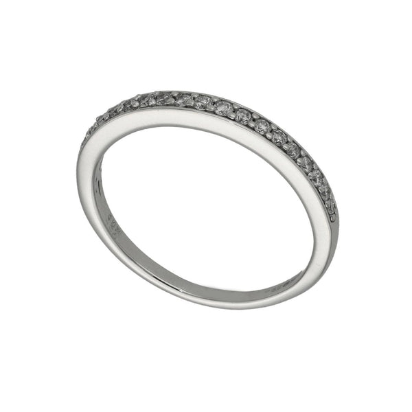 Ladies 14ct White Gold Diamond Set Eternity Ring - Size O