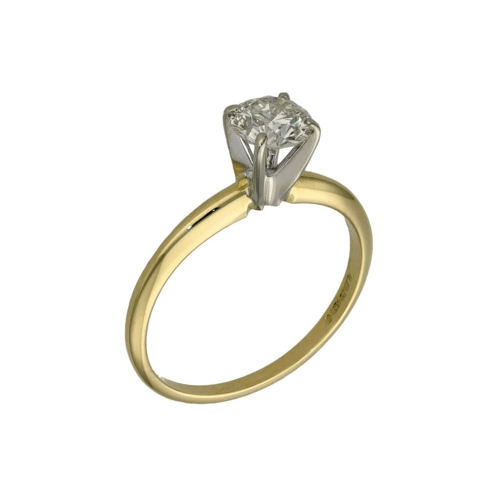 Ladies 14ct Yellow Gold Diamond Engagement Ring - 0.66ct