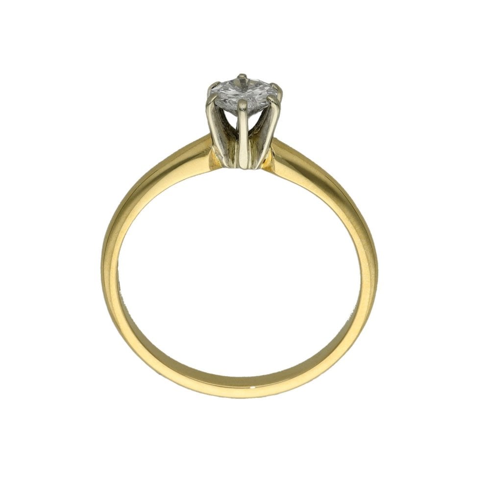 Ladies 14ct Yellow Gold Diamond Engagement Ring - 0.33ct