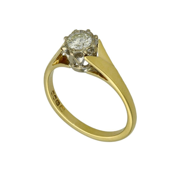 Ladies 18ct Yellow Gold Diamond Engagement Ring - 0.33ct