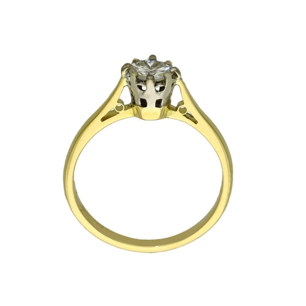 9ct Yellow Gold Diamond Solitaire Engagement Ring - 0.39ct