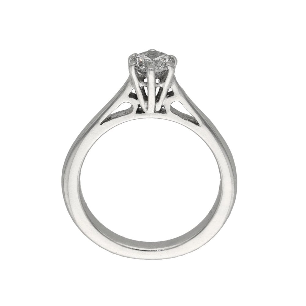 Ladies 18ct White Gold Diamond Engagement Ring - 0.54ct