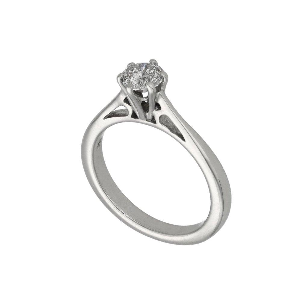 Ladies 18ct White Gold Diamond Engagement Ring - 0.54ct