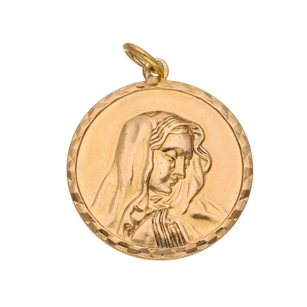 9ct Yellow Gold Madonna Pendant - 6.3g