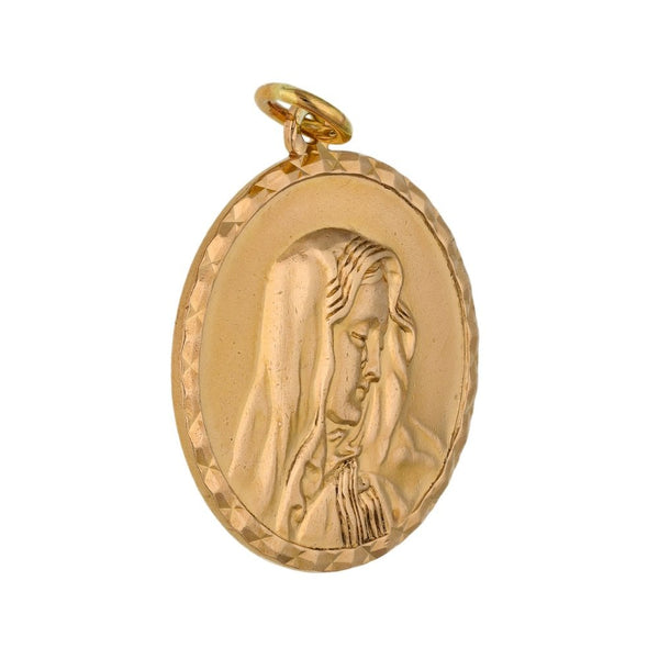 9ct Yellow Gold Madonna Pendant - 6.3g
