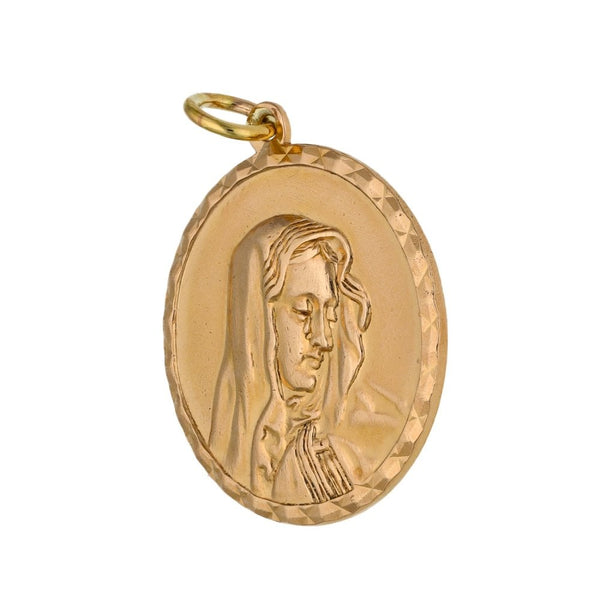9ct Yellow Gold Madonna Pendant - 6.3g