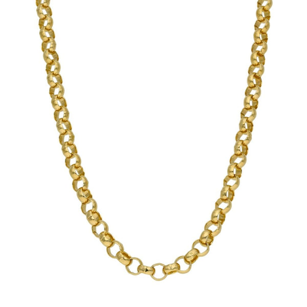 9ct Yellow Gold Belcher Chain - 22" - 20.9g