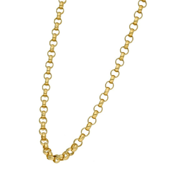 9ct Yellow Gold Belcher Chain - 22" - 20.9g