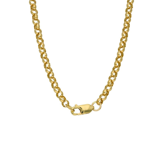 9ct Yellow Gold Belcher Chain - 22" - 20.9g
