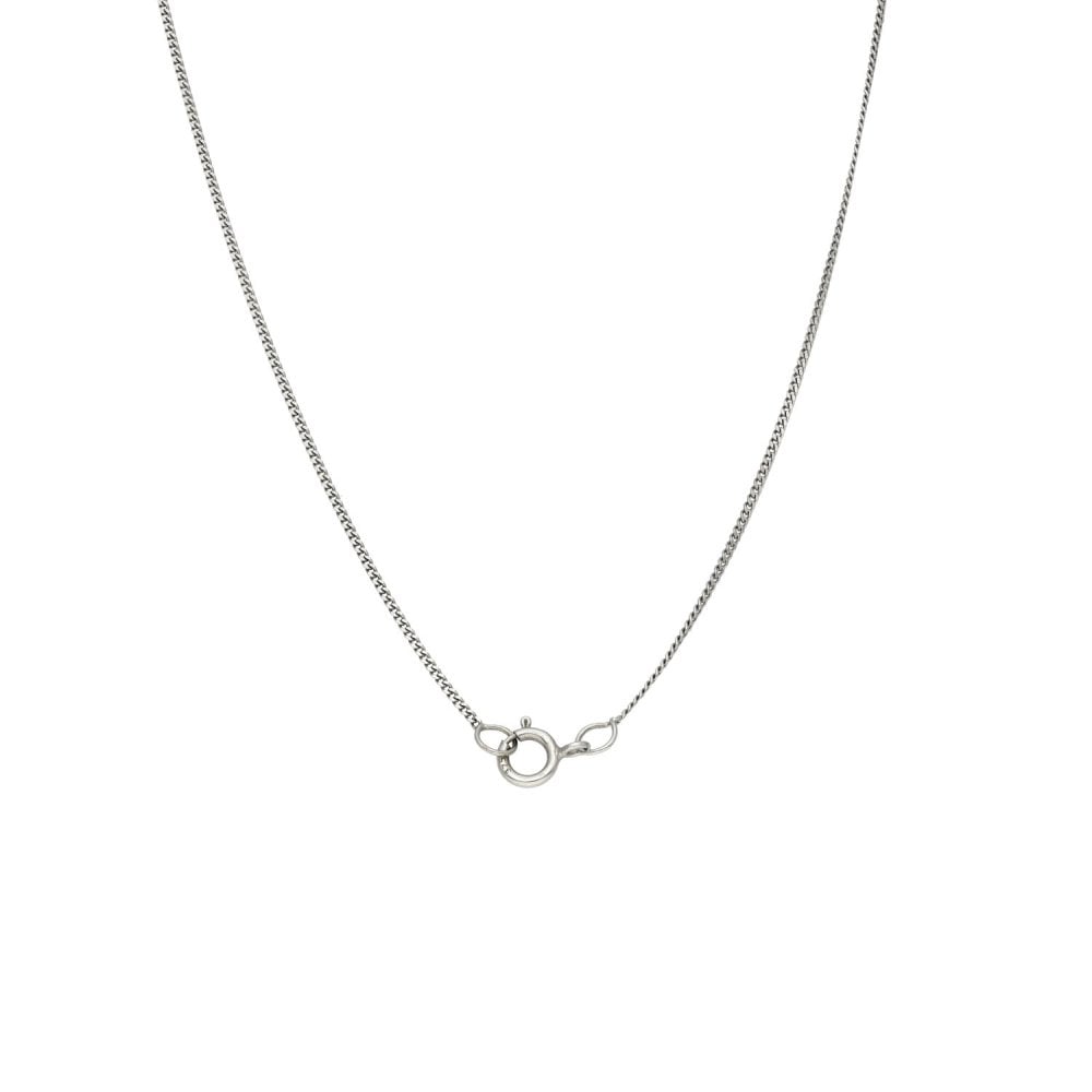 Ladies 9ct White Gold Round Diamond Set Pendant & Chain - 18"