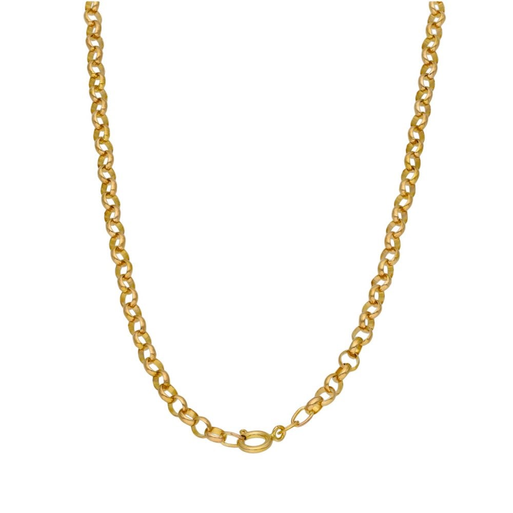 9ct Yellow Gold Belcher Chain - 18" - 8.6g