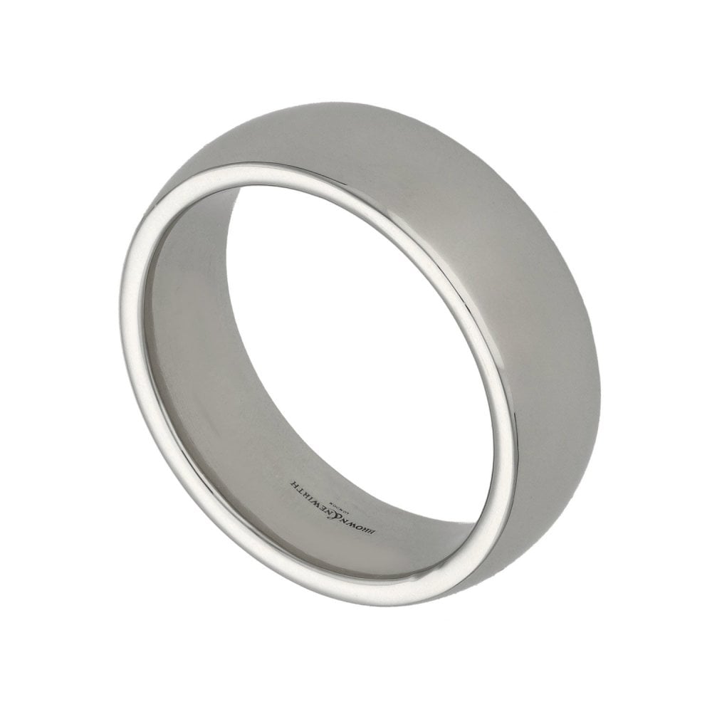 Platinum 7mm Court Shape Wedding Ring - Size Q - 18.9g