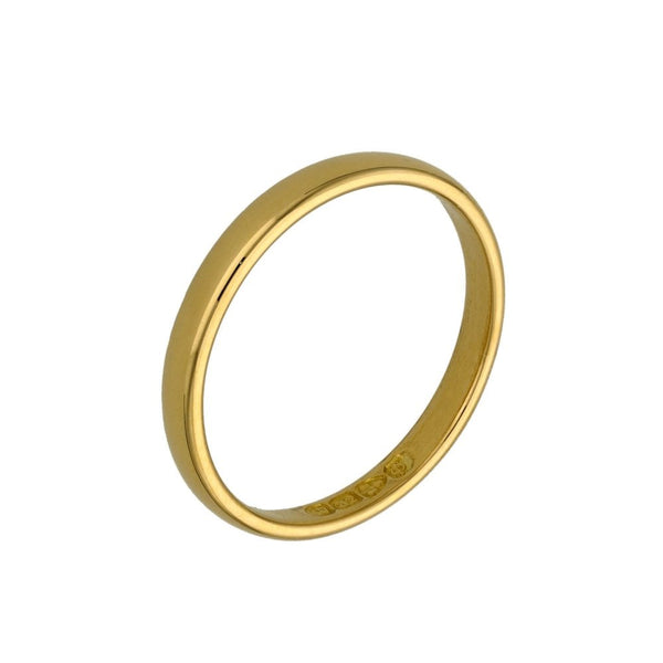 22ct Yellow Gold 2.5mm Wedding Ring - Size K½ - 2.2g