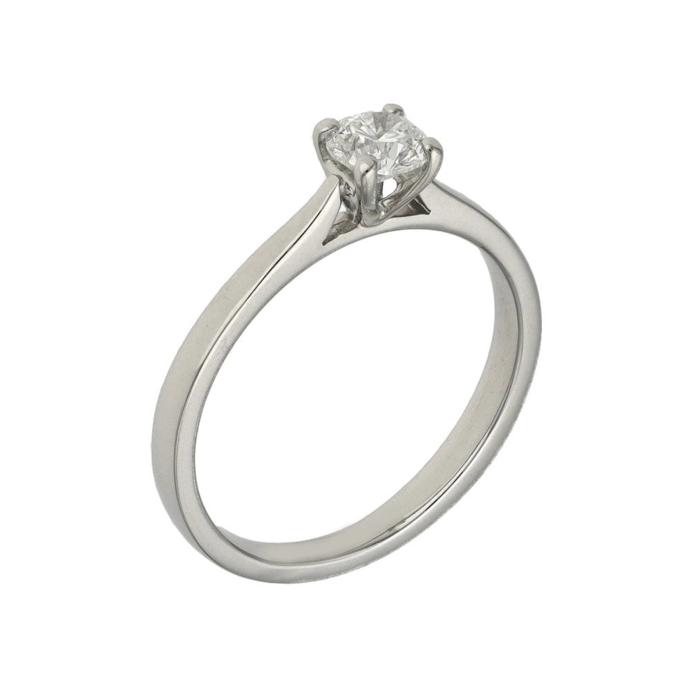 Ladies Platinum Diamond Engagement Ring - 0.53ct - Size Q