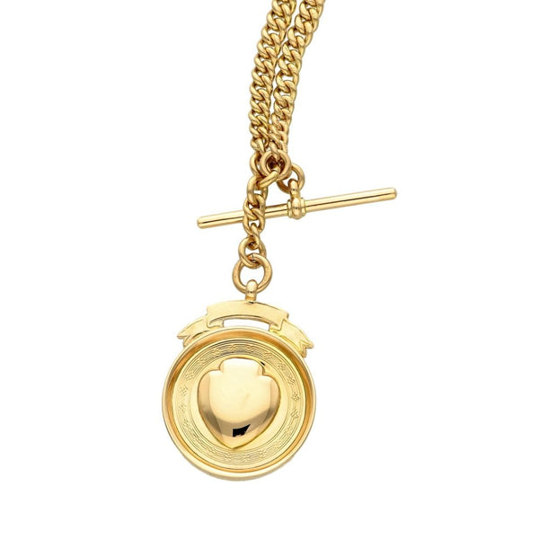 Gents 9ct Rose Gold Albert Pocket Watch Chain - 14" - 48.2g