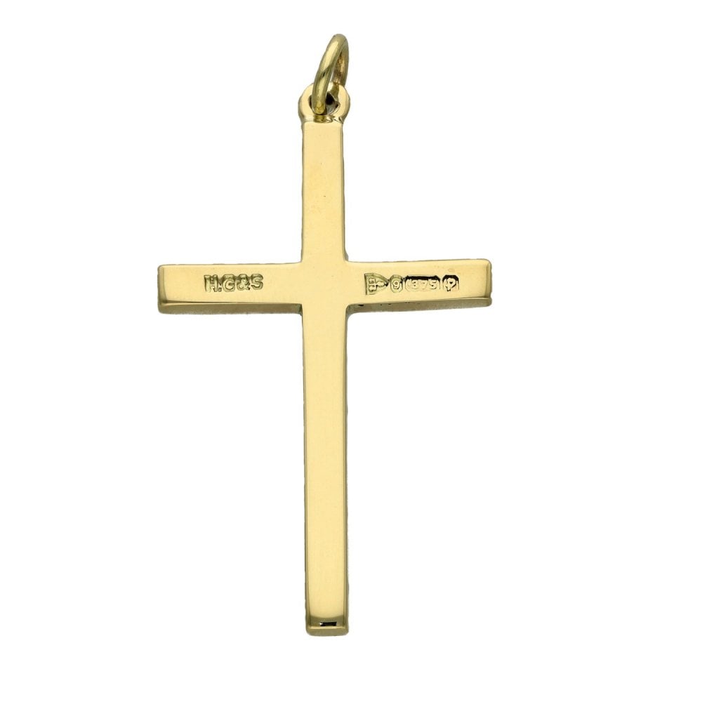 Ladies 9ct Yellow Gold Cross Pendant - 3.1g