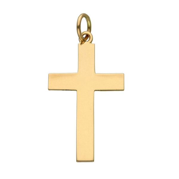 Ladies 9ct Yellow Gold Cross Pendant - 2.8g