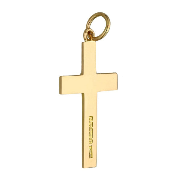 Ladies 9ct Yellow Gold Cross Pendant - 2.8g