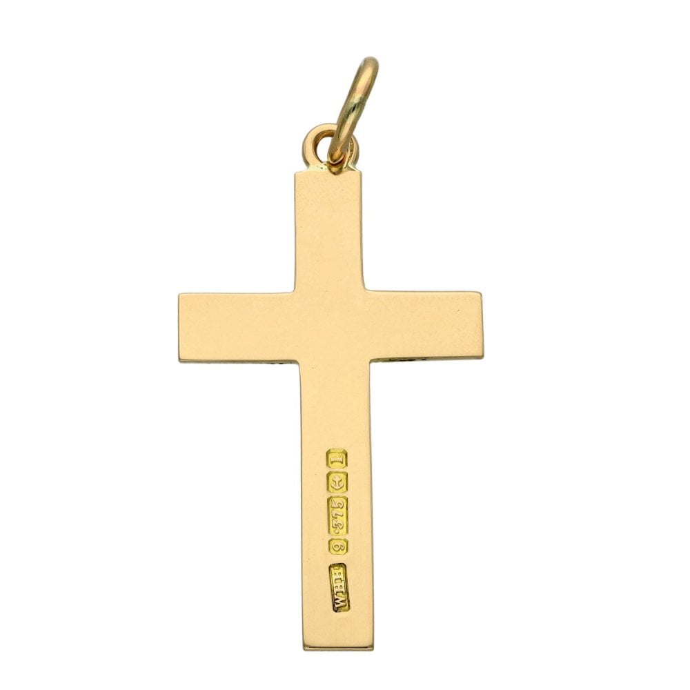 Ladies 9ct Yellow Gold Cross Pendant - 2.8g