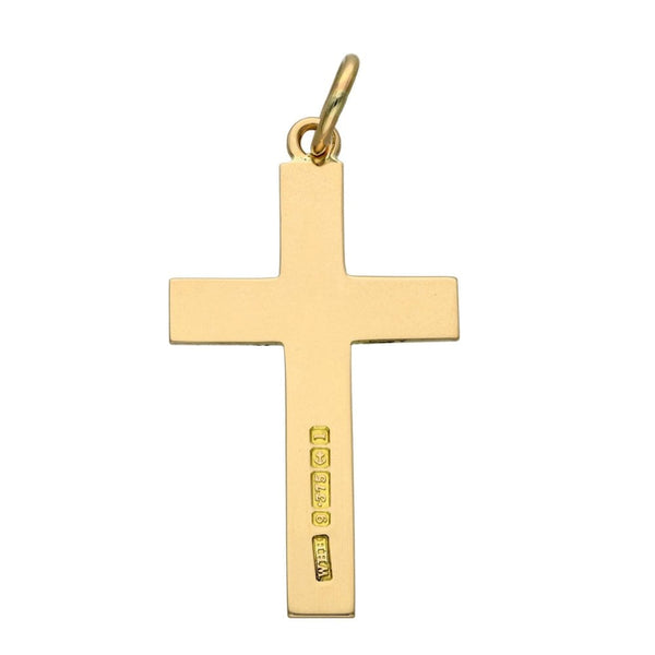 Ladies 9ct Yellow Gold Cross Pendant - 2.8g