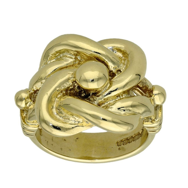 9ct Yellow Gold Knott Ring - 29.8g - Size Z