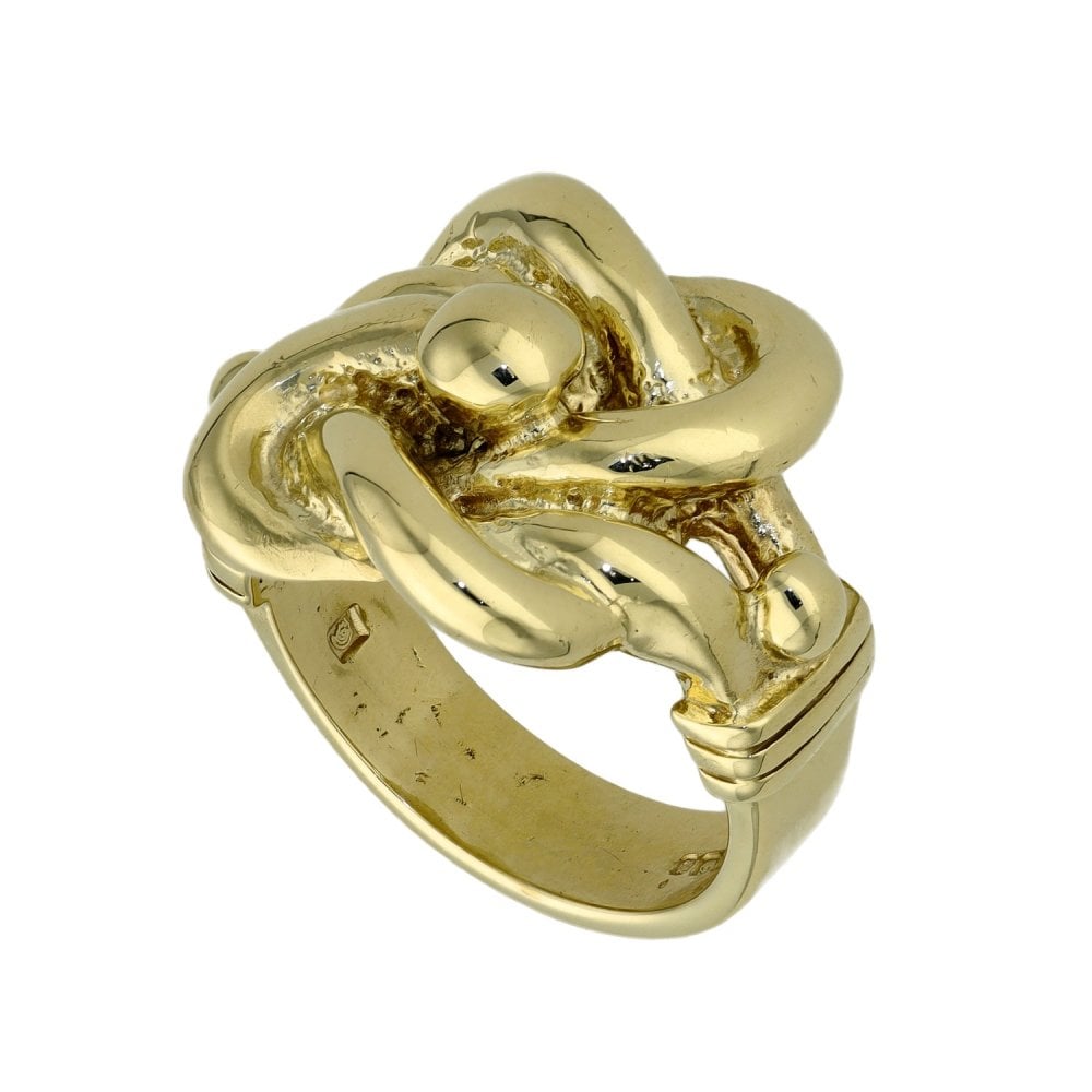 9ct Yellow Gold Knott Ring - 29.8g - Size Z