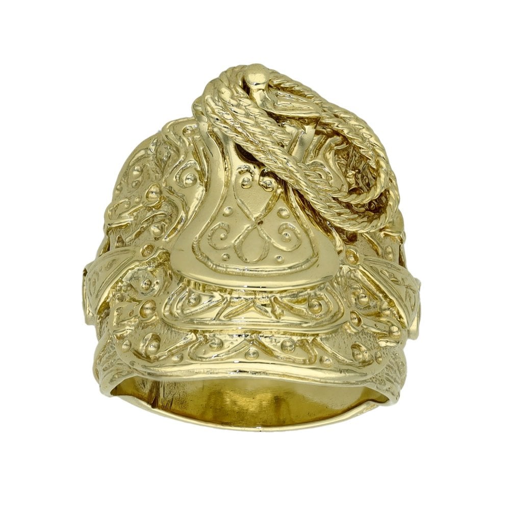 9ct Yellow Gold Saddle Ring - 17.3g - Size X