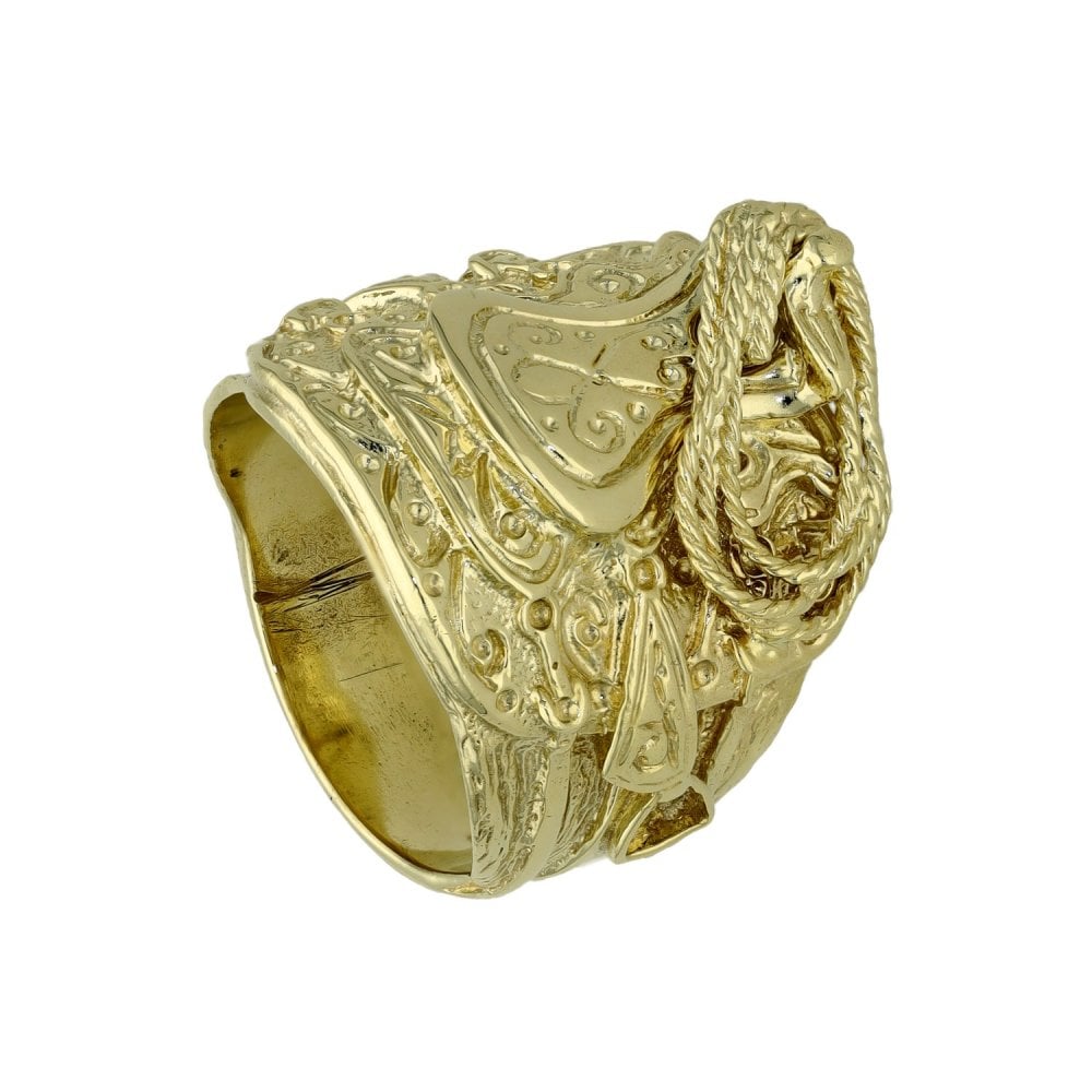 9ct Yellow Gold Saddle Ring - 17.3g - Size X
