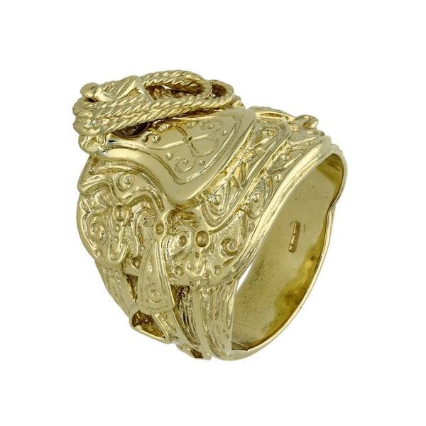 9ct Yellow Gold Saddle Ring - 17.3g - Size X