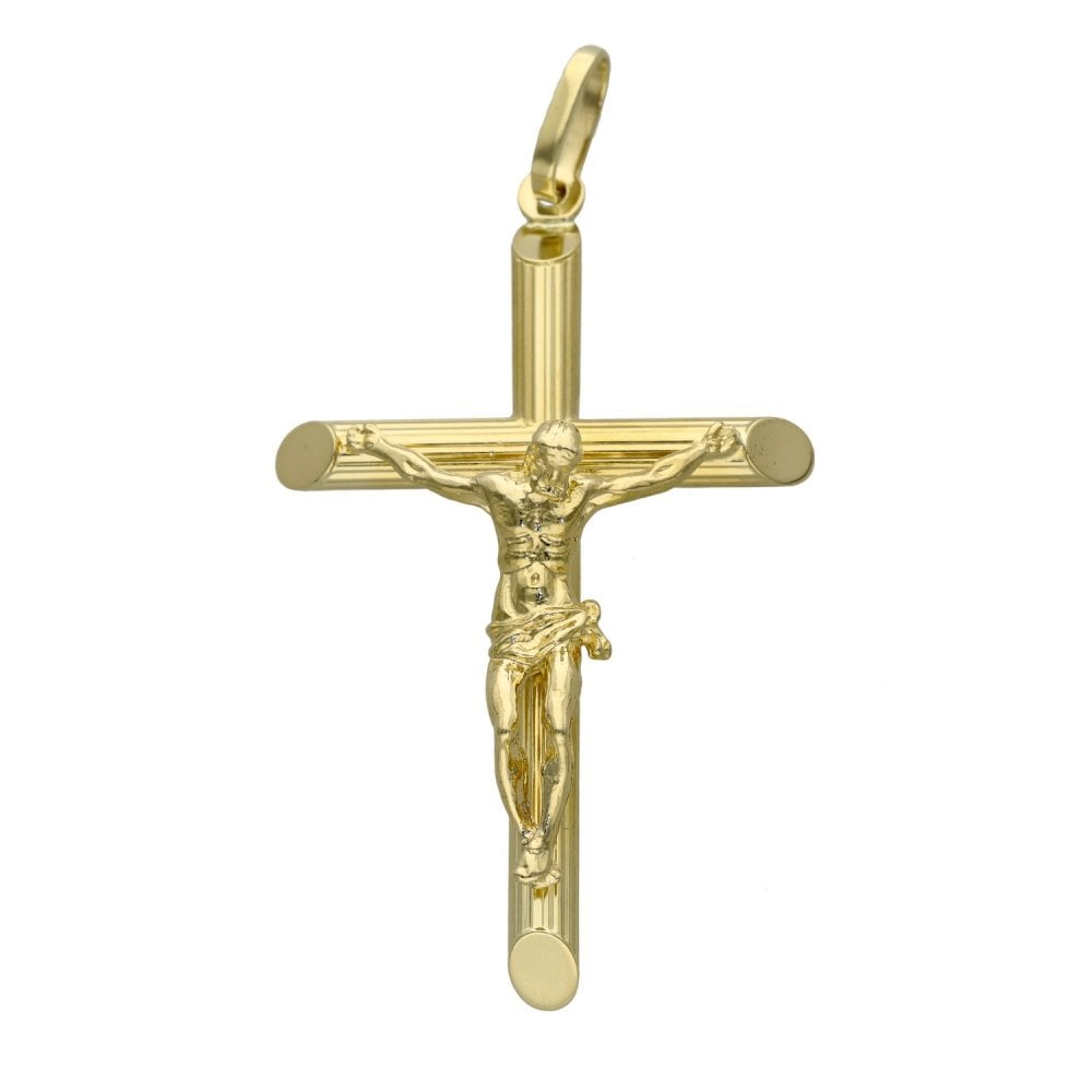 9ct Yellow Gold Crucifix Pendant - 4.8g
