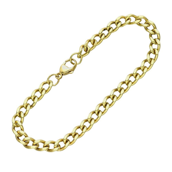 9ct Yellow Gold Curb Bracelet - 8" - 14.8g