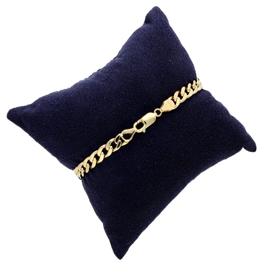 9ct Yellow Gold Curb Bracelet - 8" - 14.8g
