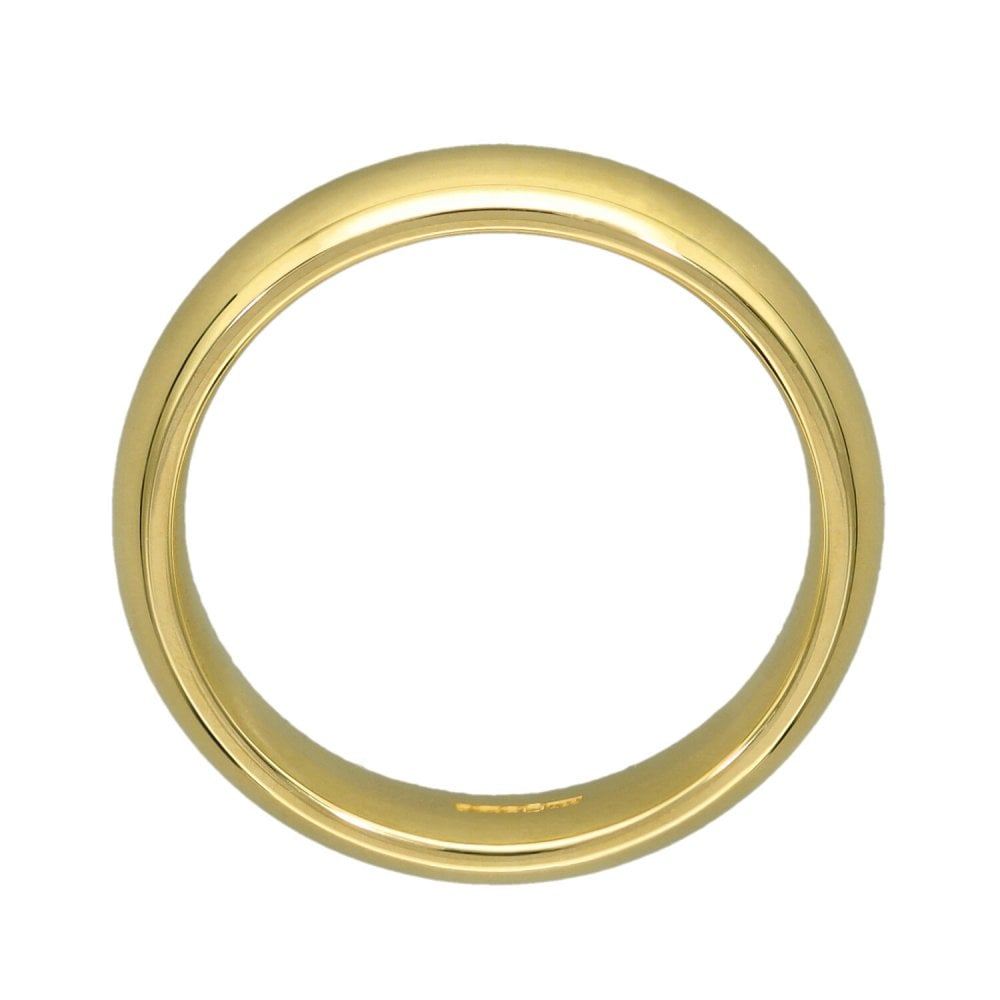 9ct Yellow Gold Court Wedding Ring - Size T - 5mm