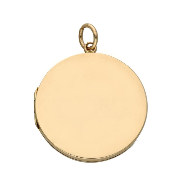 Ladies 9ct Rose Gold Round Plain Locket - 3.8g