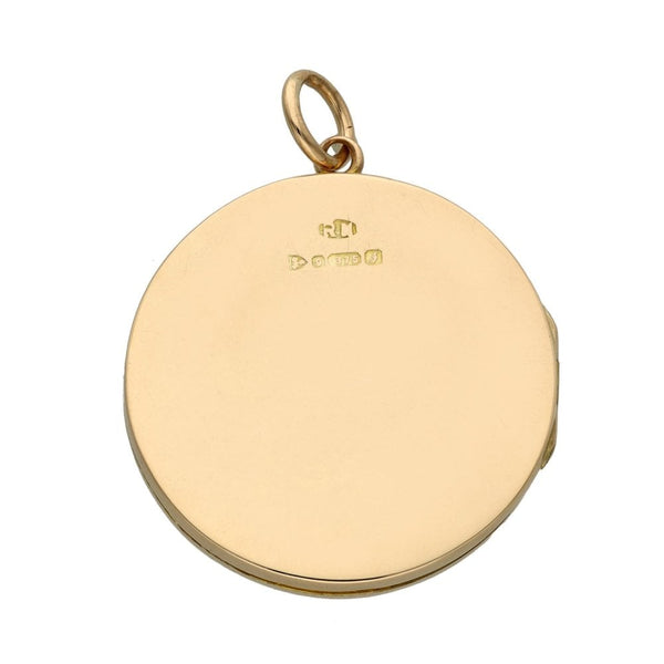 Ladies 9ct Rose Gold Round Plain Locket - 3.8g