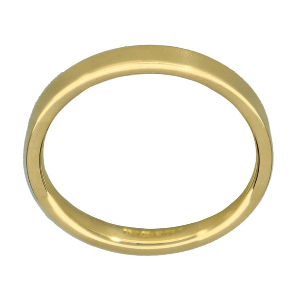 9ct Yellow Gold Plain Court Wedding Band - Size N - 2.5mm