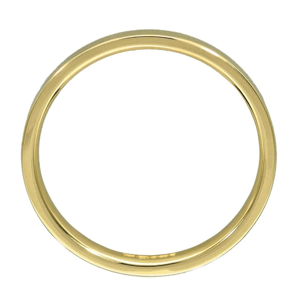 9ct Yellow Gold Flat Court Wedding Ring - Size N - 2mm