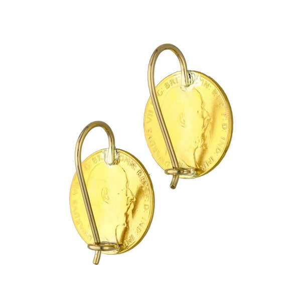 1907 & 1908 Half Sovereign Coin Earrings - 8.7g