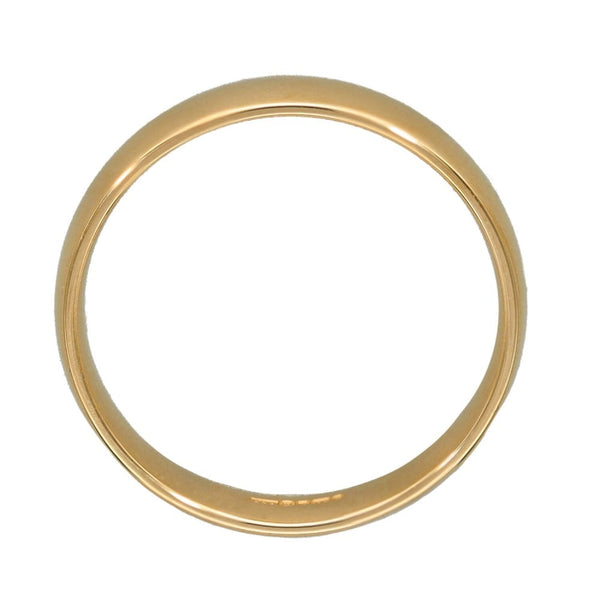 9ct Yellow Gold Court Wedding Ring - Size N  - 4mm