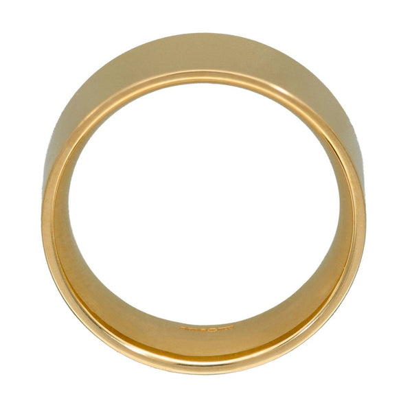 9ct Yellow Gold 8mm Flat Wedding Ring - Size T - 10.0g