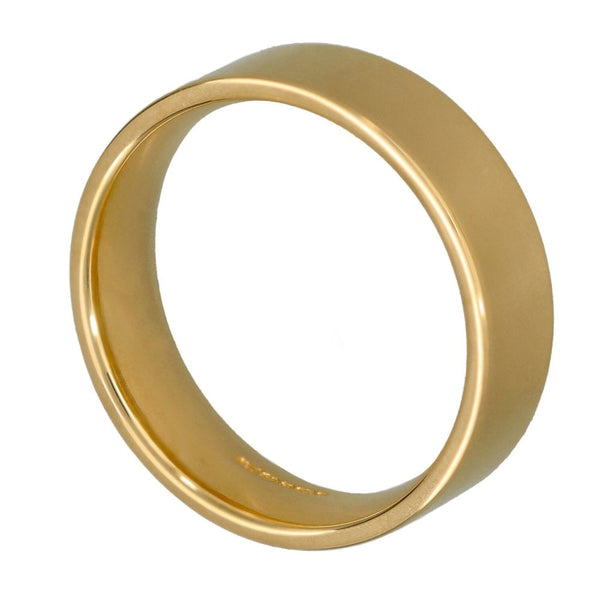 9ct Yellow Gold 6mm Flat Court Wedding Ring - Size T - 7.3g