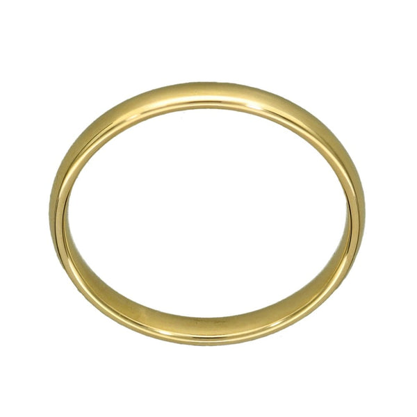 9ct Yellow Gold Court Wedding Ring - Size N - 2mm