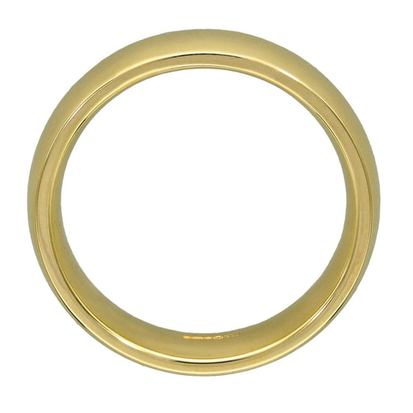 9ct Yellow Gold Court Shape Wedding Ring - Size T - 6mm