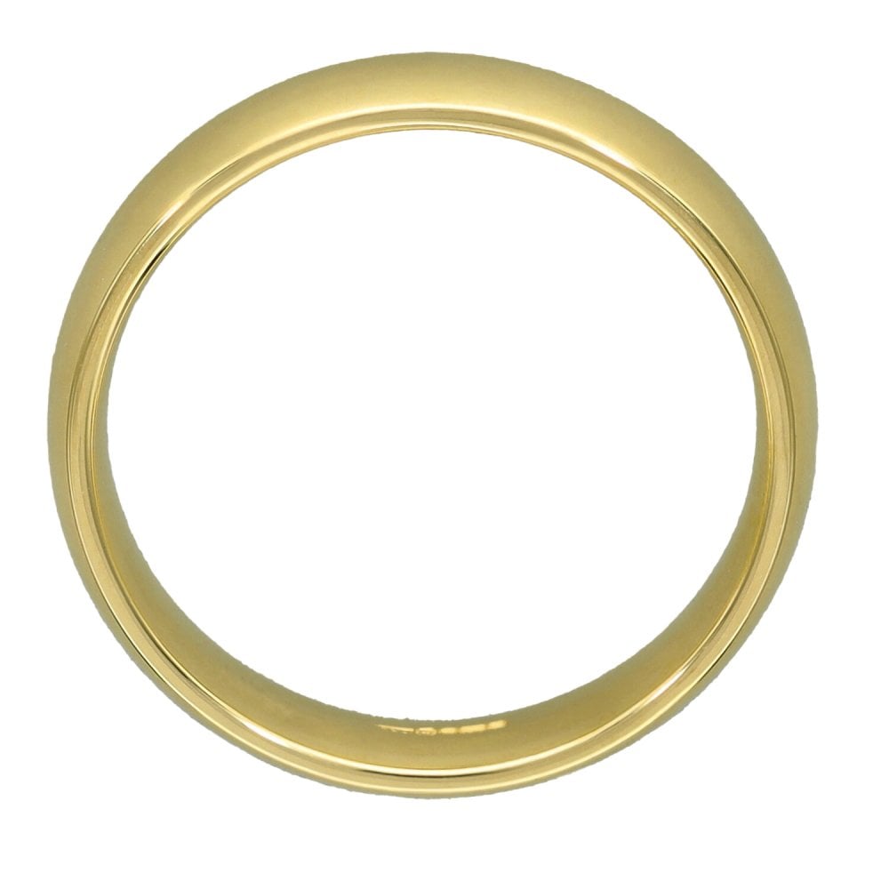 9ct Yellow Gold Court Shape Wedding Ring - Size T - 5mm
