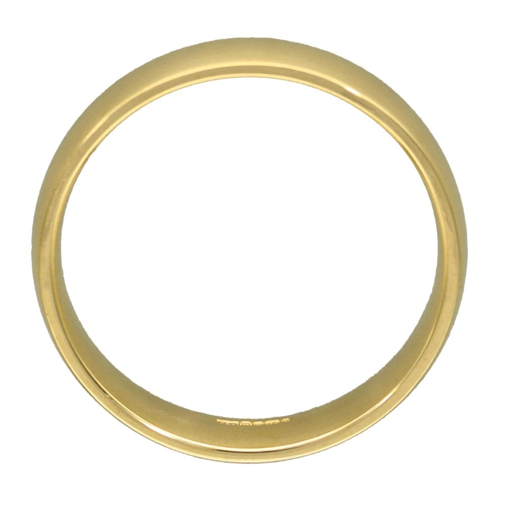 9ct Yellow Gold Court Shape Wedding Ring - Size T - 5mm