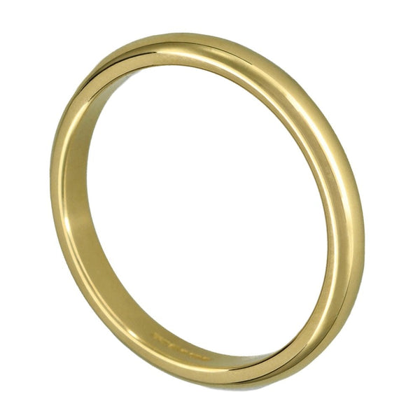 9ct Yellow Gold D-Shape Wedding Band - Size N - 2.5mm